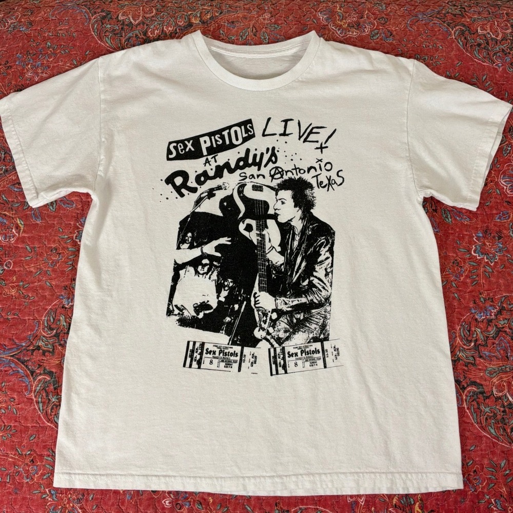 Sex Pistols Randy's Rodeo San Antonio Texas Punk T Shirt Sid Vicious Large